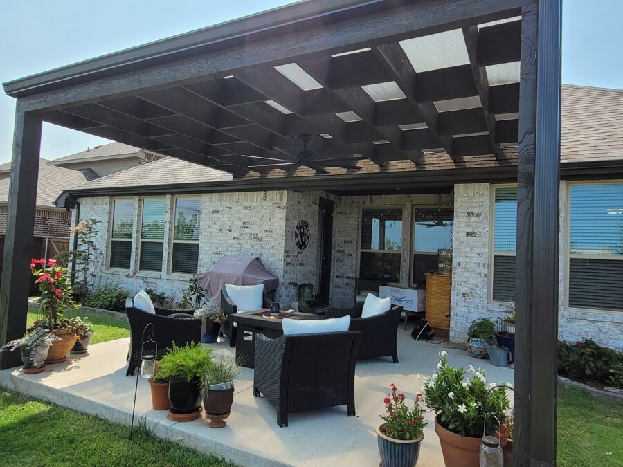 Custom pergola built by Texas Patios Plus in south DFW